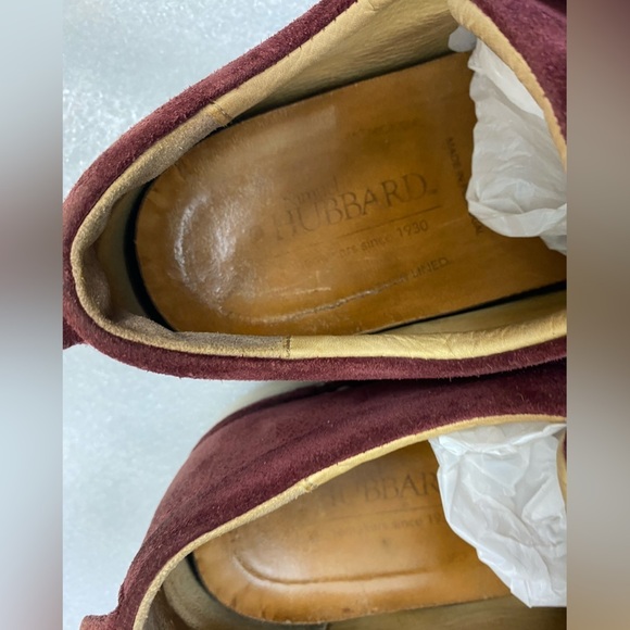 Samuel Hubbard Men’s 10.5 Leather Suede‎ Flat Shoes Free Plum Lace up - Picture 11 of 14